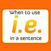 When to use i.e. in a sentence