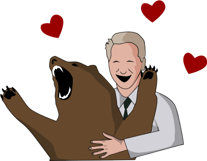 Glenn Beck makes sweet love to a grizzly bear