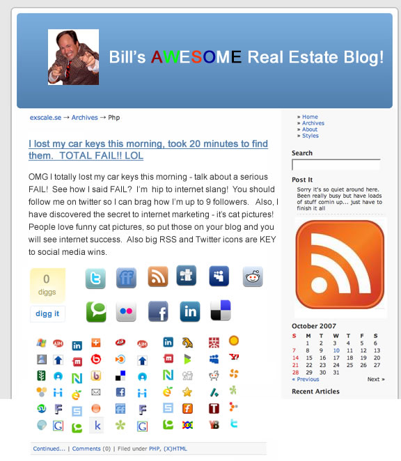 Bill's AWESOME Real Estate Blog
