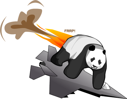 Panda bear farts powering a fighter jet = reddit win
