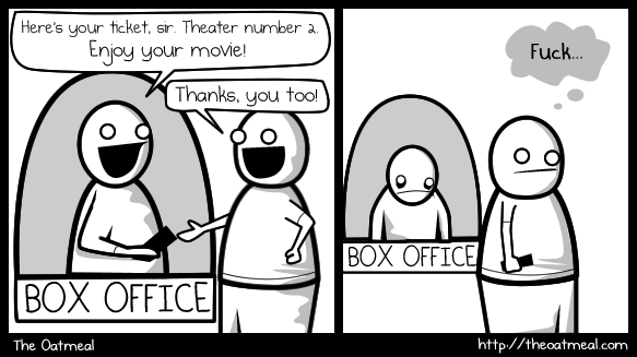 Awkwardness at the movies