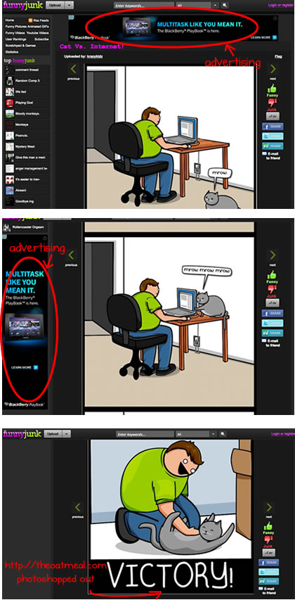 Cat vs Internet on FunnyJunk