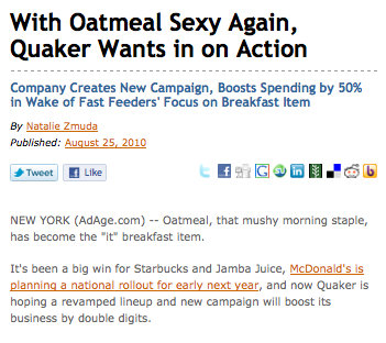 Quaker Oatmeal wants to make sexy sandwiches with The Oatmeal