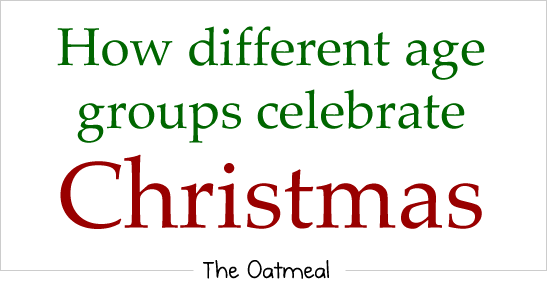 How different age groups celebrate Christmas