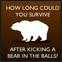 How long could you survive after punching a bear in the balls? Quiz