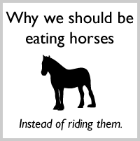 Why we should be eating horses instead of riding them