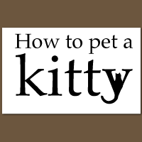 How to pet a kitty